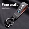 BAGJ1 Hot 2025 Matel Napped Leather Car Key Chain Fine Emblem Key Ring For BMW X1 X2 X3 X5 X4 X6 X7 G30 G20 G32 G11 G12 F40 F30 F20 F1