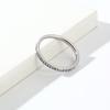 Ins Style Simple 2mm Full Diamond Titanium Ring for Women Can Be Stacked Wear Single Tail Ring Teenage Girls' Jewellery Accessories