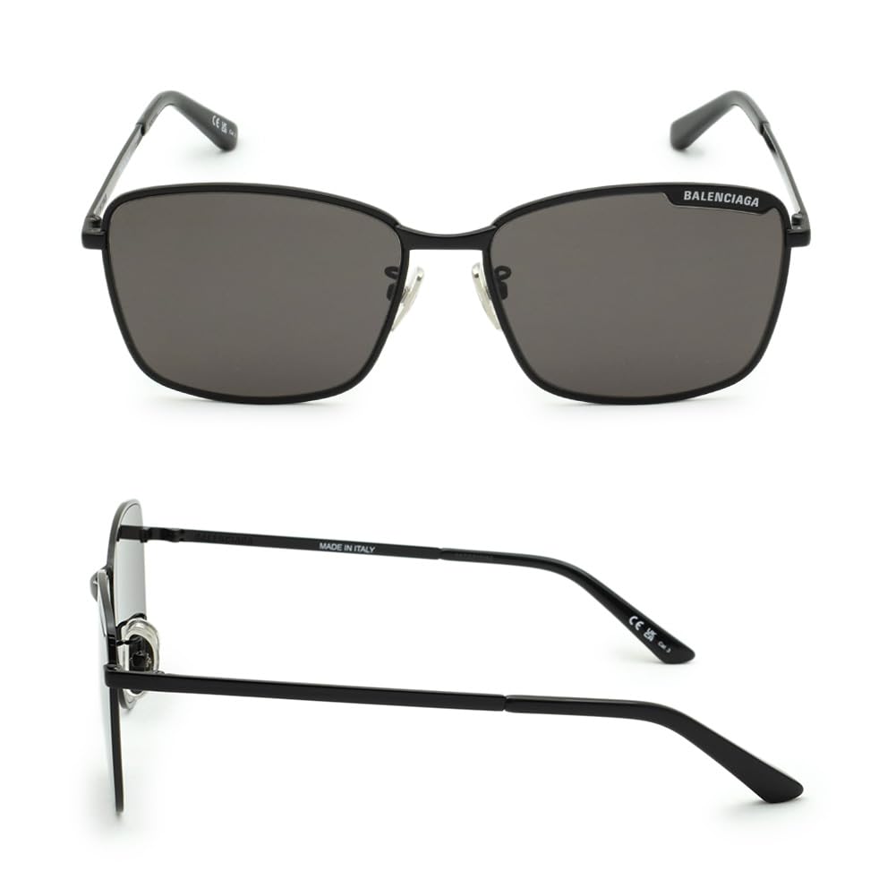 Balenciaga BB0280SA Sunglasses, Unisex, 001, Black/Gray