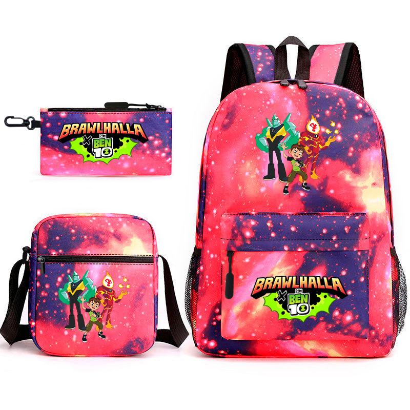 Hacker Junior Trend Starry Sky School Bag Three-piece Set