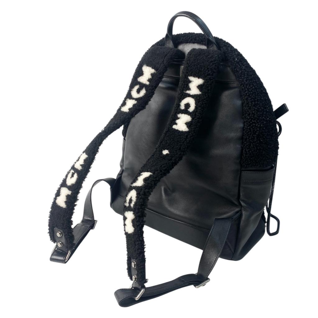 Used MCMBackpack Â· Daypack Black/white leather/Mouton Women