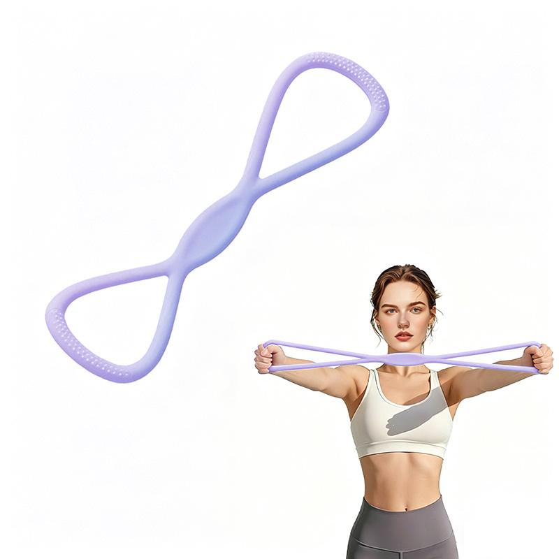 Custom Figure 8 Resistance Bands Silicone Yoga Pull Rope Women Fitness Stretch Training Shoulder Back Workout Home Gym Equipment