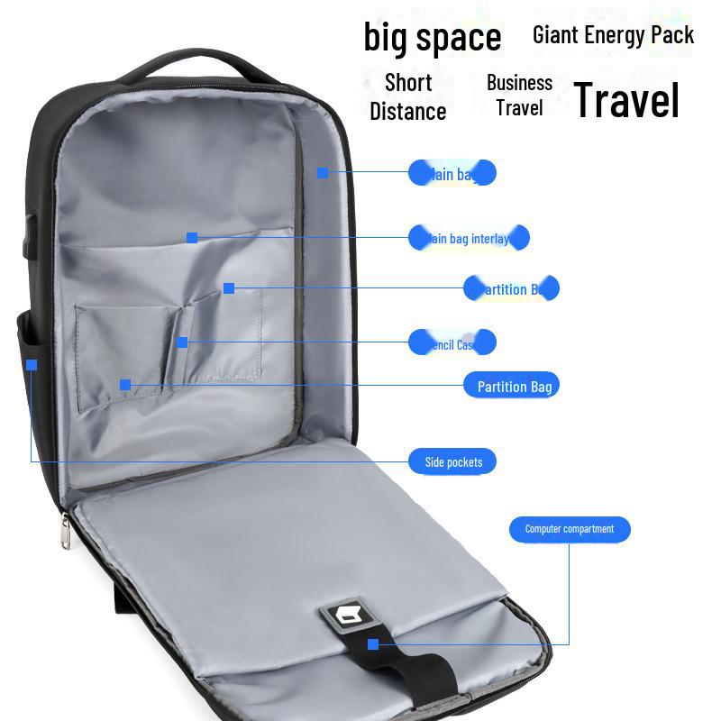 EVA Multifunctional Hard Shell Rechargeable Travel Backpack with Logo