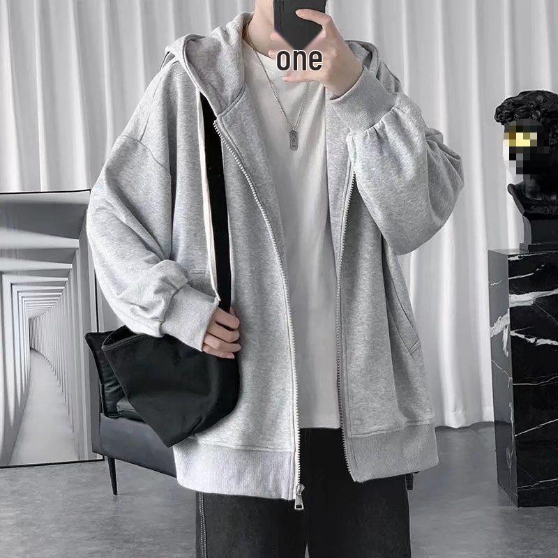 Men's Trendy Baseball Jacket - Spring & Fall, Youth Loose Fit, No Hood