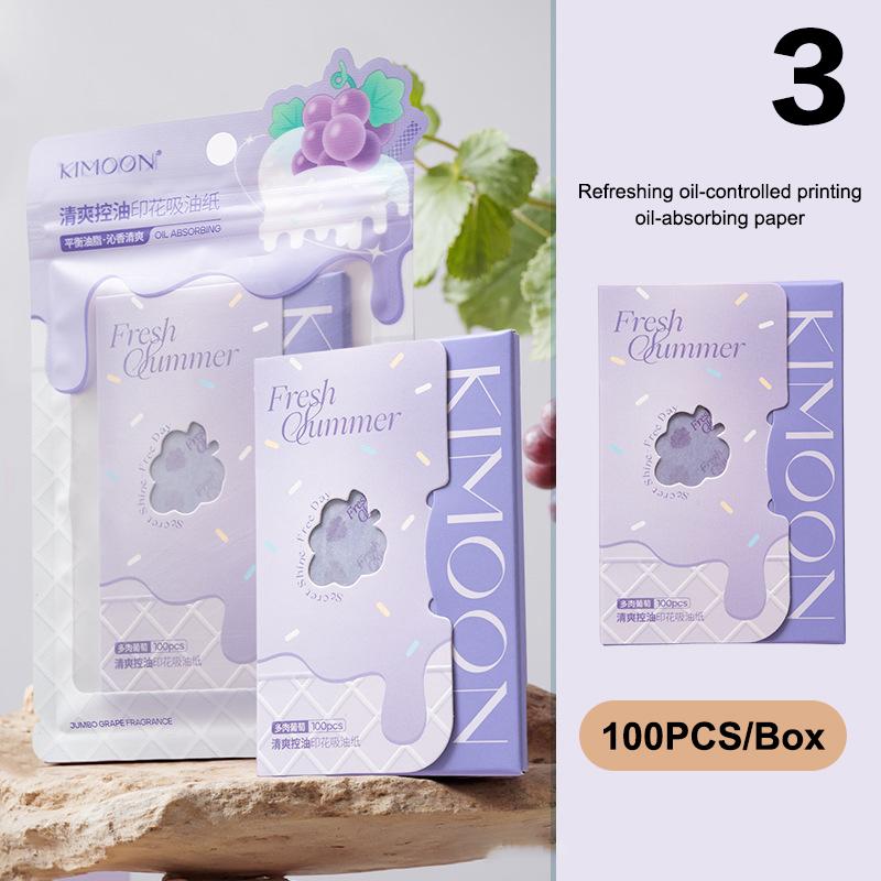 100 Sheets Portable Blotting Papers – Oil-Absorbing Facial Wipes for Oil Control and Mattifying