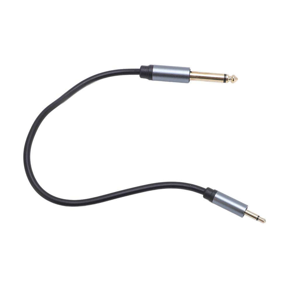 3.5mm Mono Male to 6.35mm Mono Male Sound Cable 11.8 Inch 6.35mm to 3.5mm Headphone Adapter Cord for Speaker Amplifier