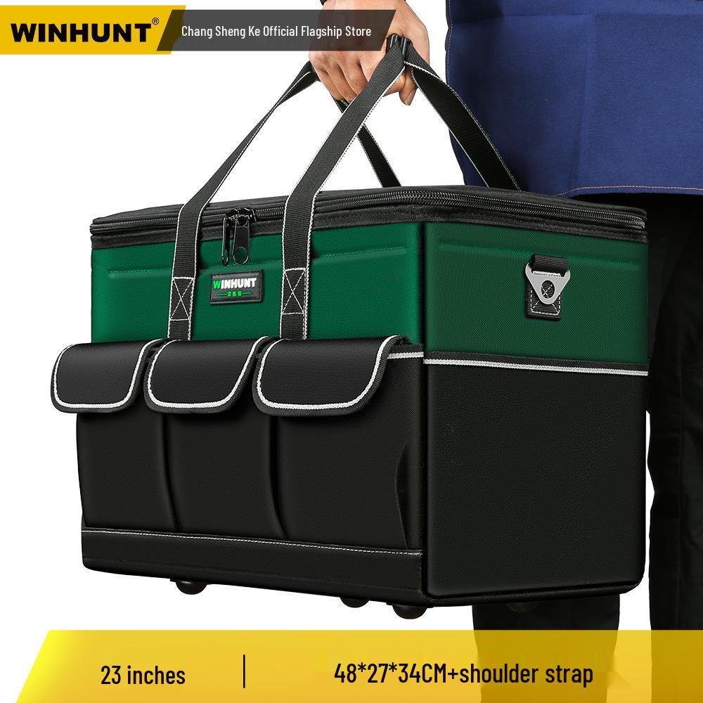 Everwiner Durable Canvas Tool Bag for Woodworking and Car Repairs