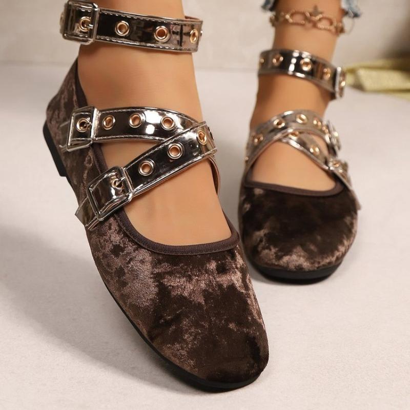 

Мода Мода Балетки Женские Дизайнерские Ремешок на щиколотке Балетки женские Повседневные Холщовые Лоферы 35 коричневый