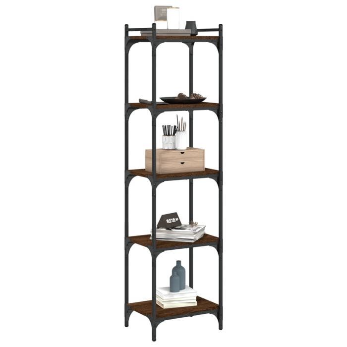 VidaXL Bibliothèque 5 niveaux chêne marron 40x30x154cm bois ingénierie 837641