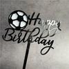 1PC Acrylic Boy Football Sports Theme Happy Birthday Cake Topper Cartoon Kids Soccer  Decoration Party Supplies