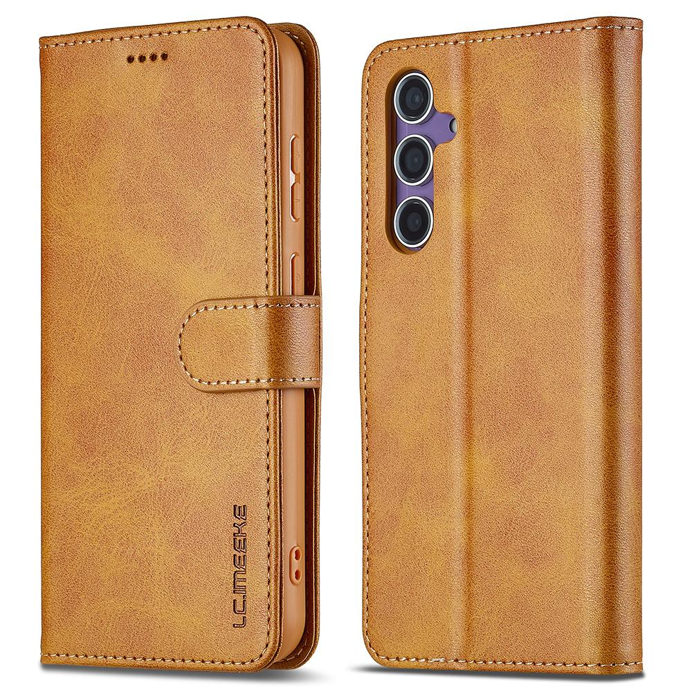 LC.IMEEKE For Samsung Galaxy A26 5G Case Calf Texture PU Leather Stand Wallet Phone Cover