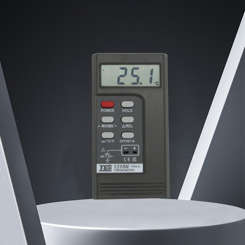 TES-131 High-Precision Digital Thermohygrometer with K-Type Thermocouple