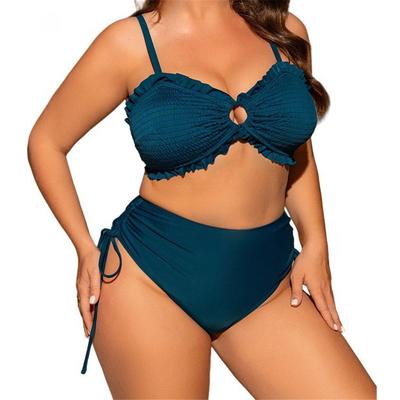 Large Size Swimsuit For Women 2-piece Set, Removable Shoulder Straps, Sexy Split Women's Bikini, Vacation Swimsuit