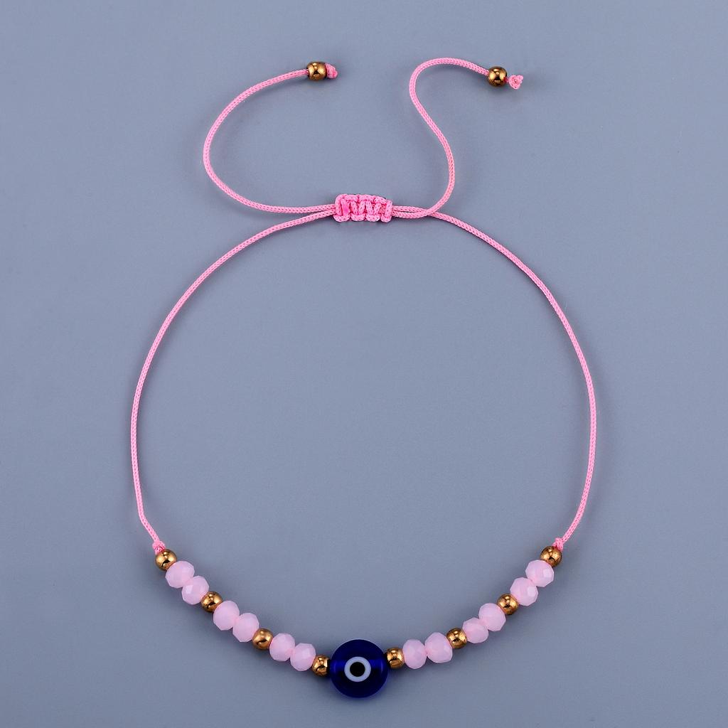 Crystal Rice Bead Bead Woven Demon'S Eye Bracelet Set Glazed Eye Bead Bracelet 12