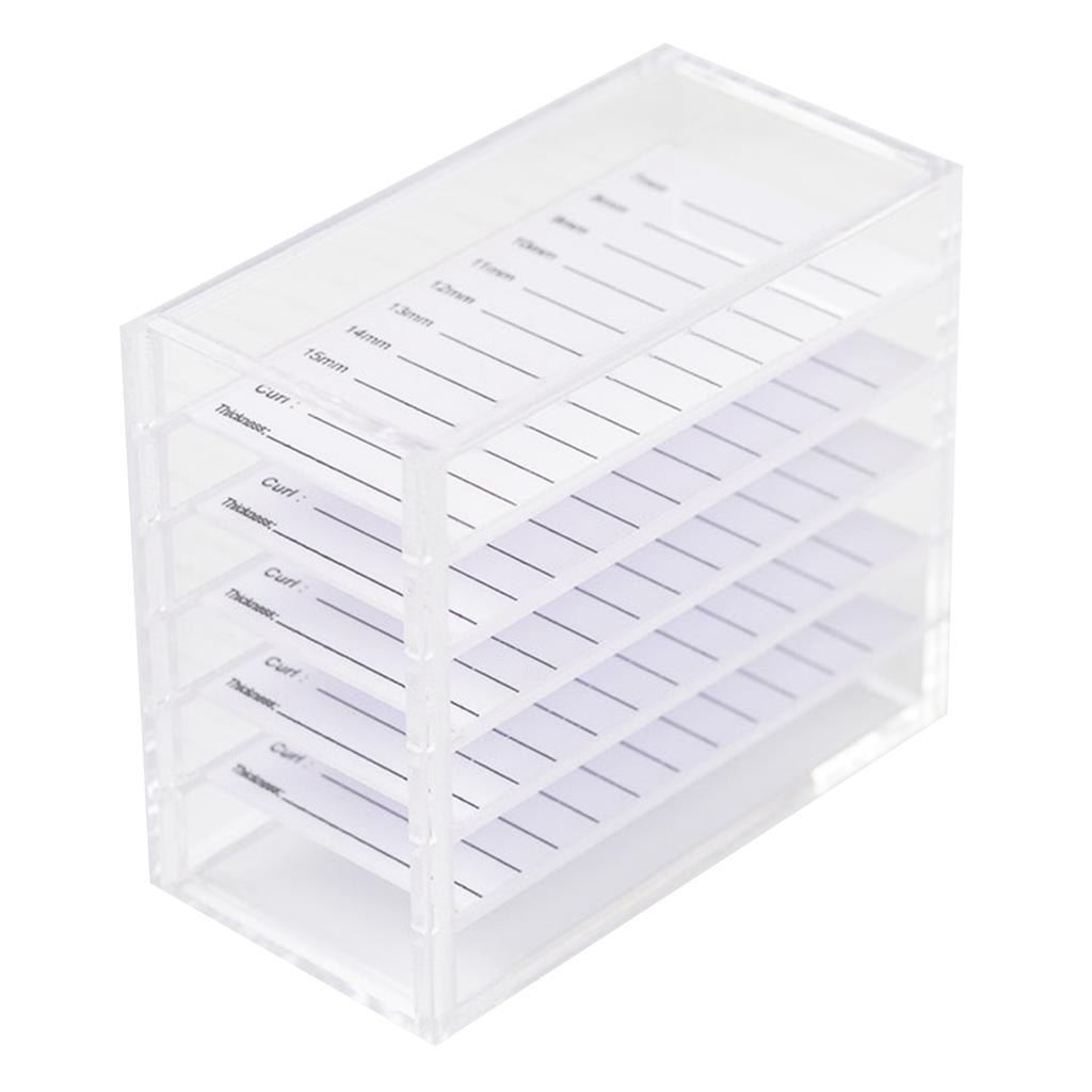 Acrylic Eyelash Storage Box 5 Layers Makeup Organizer Clear Eyelash Storage Box for Grafting Eyelash Extension