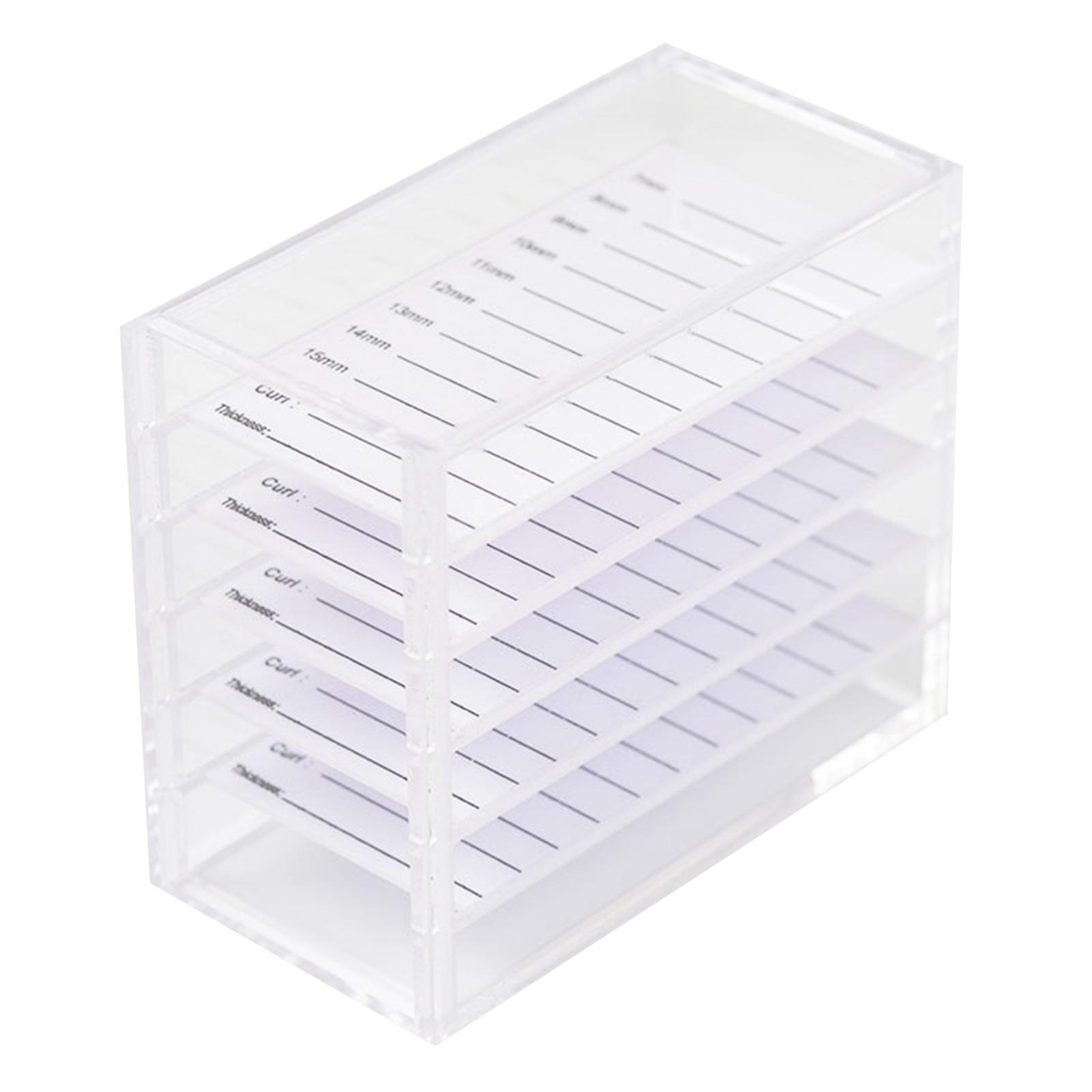 

Акриловая коробка для хранения ресниц, 5-слойный органайзер для макияжа, прозрачная коробка для хранения ресниц для наращивания ресниц