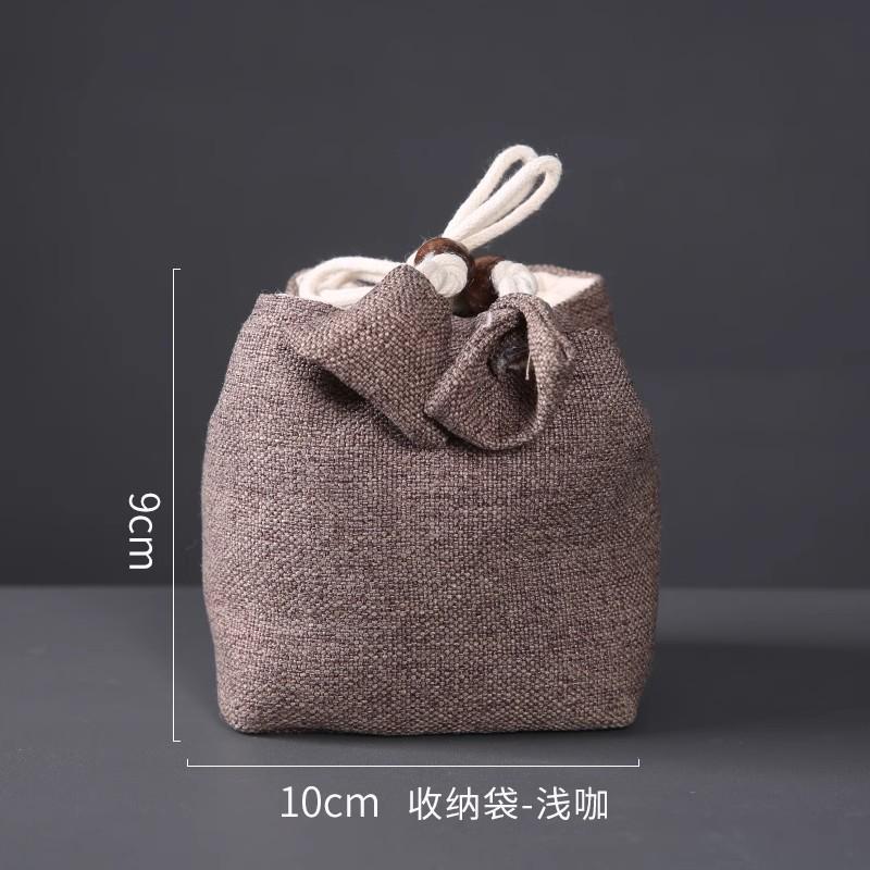 Handmade Retro Tea Cup Bag, Master Cup, Single Cup Bag, Storage Bag, Small Cloth Bag, Handbag, Thickened Cloth Bag, Storage Bag
