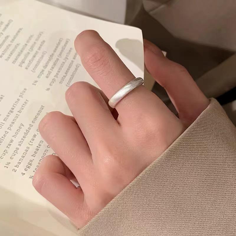 925 Sterling Silver Women's Pinky Ring - Niche Design, High-End Light Luxury, Adjustable Open Band