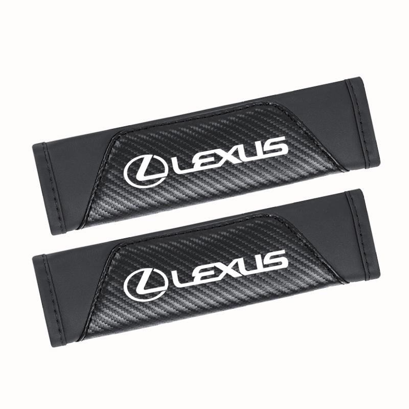 Car Seat Belt Shoulder Cover Carbon Fiber Protective Pad For Lexus F SPORT ES RX NX LS UX LM LX GX LC RZ IS CT GS RC HS SC LXB