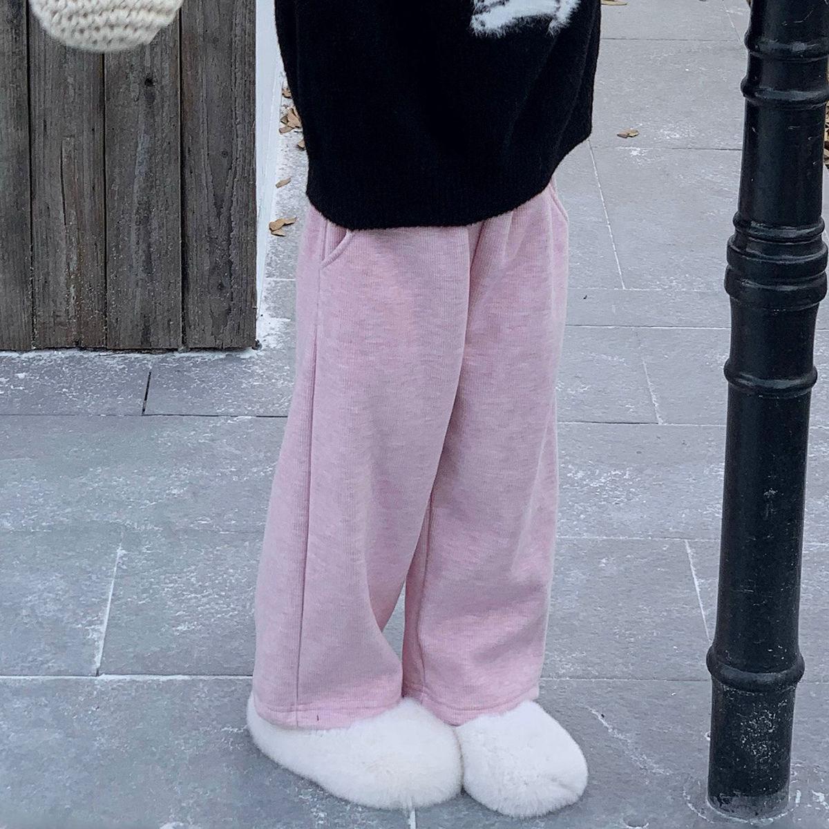 

Корейский детский милый свитер с котенком и комплект розовых брюк - Коллекция Осень/Зима 2025 Size 130