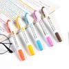 Zhi 618 Student Dual-Tip Fluorescent Pen - Gray, Soft Light & Dark Retro Colors for Highlighting & Marking