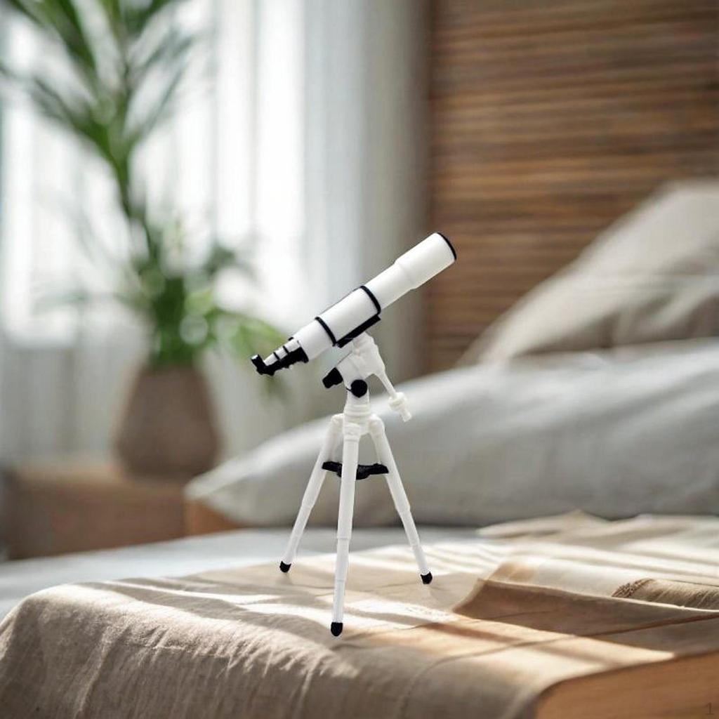 Collectible Dollhouse Astronomical Telescope Decorative Piece for Desktop