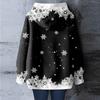 Women's Christmas Printed Loose Casual Long Sleeved Hooded Sweatshirt