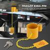 Trailers King Pins Lock with 2 Keys & Caution Label For Standard Fixed King Pins