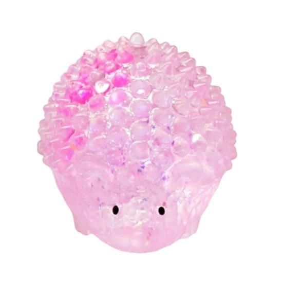 Mini Hedgehog Squeeze Toy with Glitter Soft Stretchy Clear Rabbit A