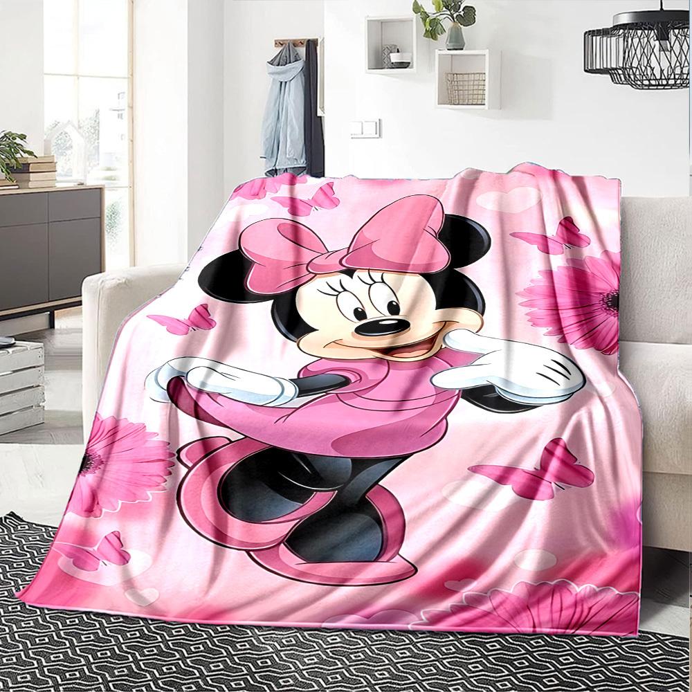 1 Stück Minnie Maus Rosa Decke Leichte Flanelldecke für Sofa Bett Reise Camping Wohnzimmer Büro Couch Stuhl