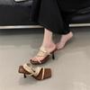 Summer Designer Fine Heel Heel Slippers Women Open Toe Casual Party Dress Sandals Shoes Zapatos De Mujer
