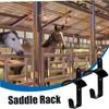 Metal Wall Mounted Saddle Rack 2pcs Bridle Holder for Equestrian Storage Suitable for Stable Wall Mount Installation