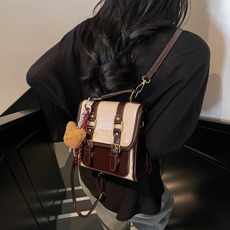 Retro Trendy Handbag Women's 2025 New Double Shoulder Versatile Small Square Bag High-end Shoulder Women's Bag