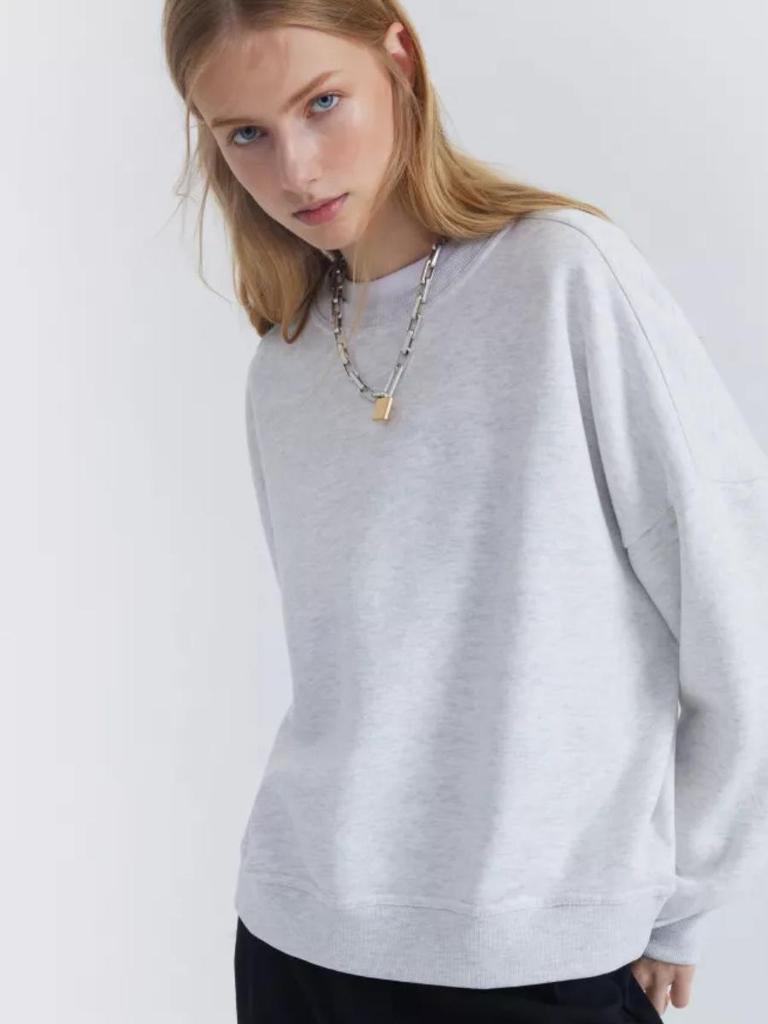2024 Autumn/Winter Simple Versatile Loose Slimming Plus Velvet Thick Pullover Sweatshirt