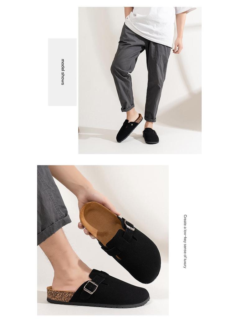 Grenzüberschreitende Bokeng Herren Trendige Dicksohlen-Slipper: Komfort Strand- & Outdoor Halbsandalen für Paare