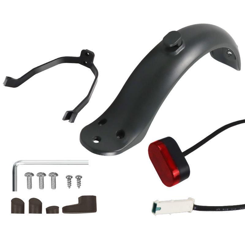 M365 Electric Scooter Rear Fender with Bracket, Screw Cap, and Taillight Accessories