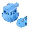 HEI Distributor Cap and Rotor Heavy Duty Large Distributor Cap Set for SBC 283 305 307 327 350 400 K549 Blue