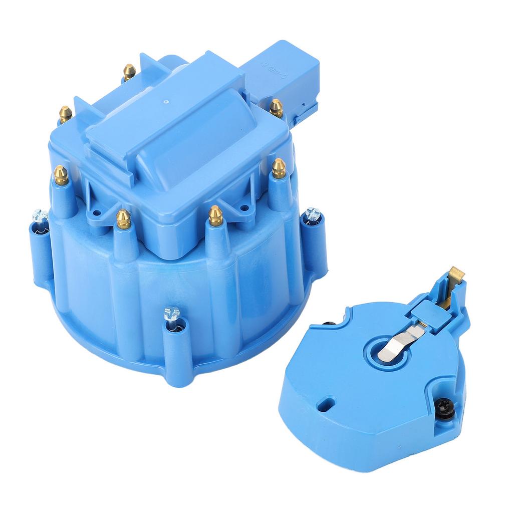 HEI Distributor Cap and Rotor Heavy Duty Large Distributor Cap Set for SBC 283 305 307 327 350 400 K549 Blue