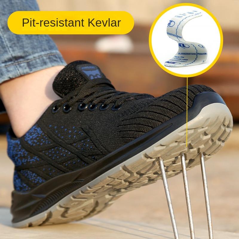 Flying Labor Insurance Shoes, Foot Protection Shoes, Non-slip and Wear-resistant, Comfortable, Breathable and Stab-proof Insulating Safety Shoes