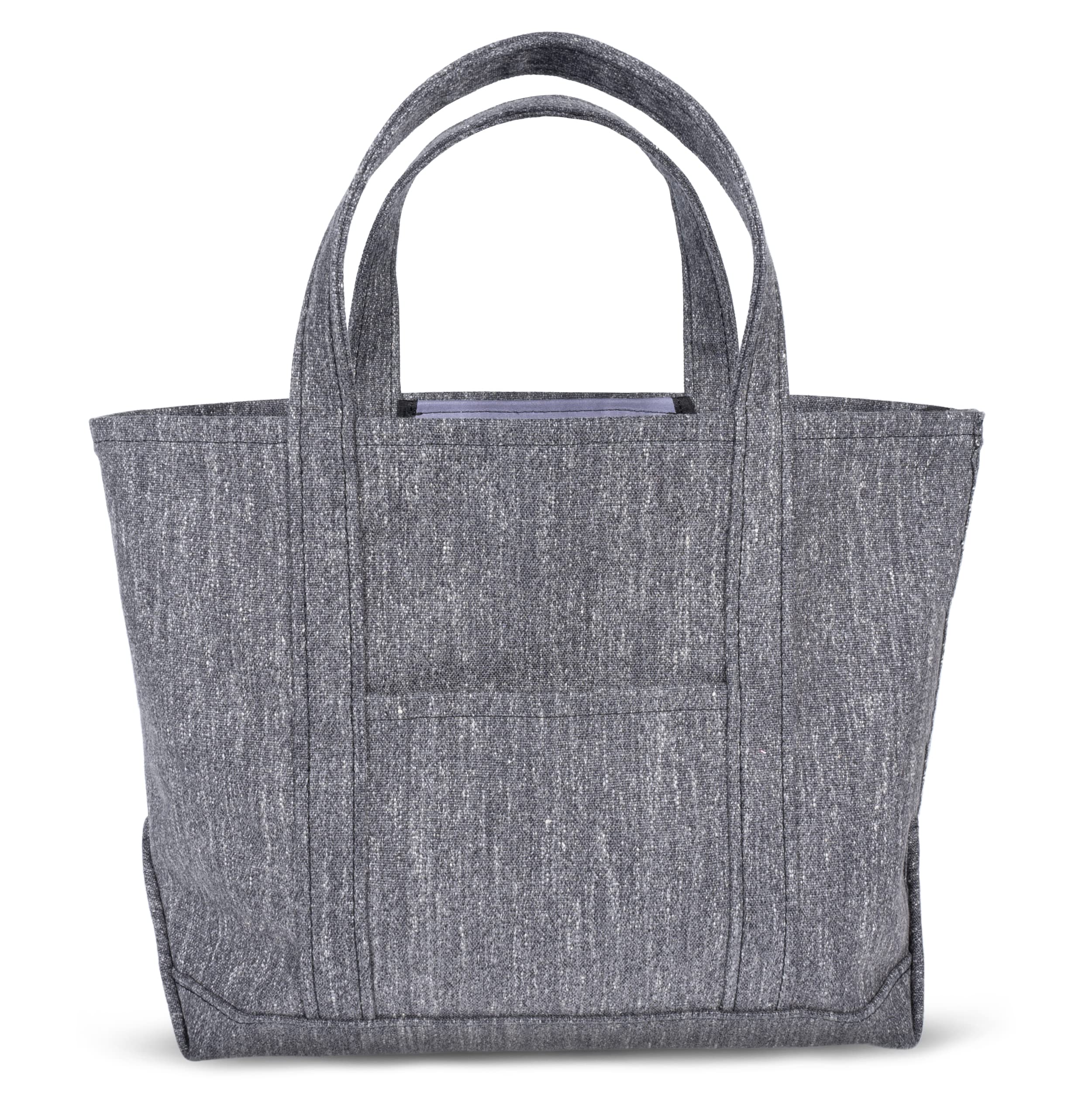 Ship and Rock Basic Tote (Night) - Iwafune Canvas Tote Bag, Large Capacity, Made in Japan, Made with Japanese Canvas, Salt & Pepper