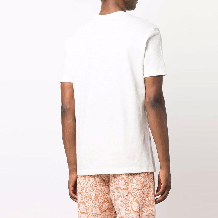 VERSACE T-Shirts Men's White Crew Neck Moderate Straight Fit 1002428-1A01780-1W000