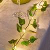 Flower Green Leaf String Lights Artificial Vine Fairy Lights Battery Powered Garland Light For Weeding Home Decor