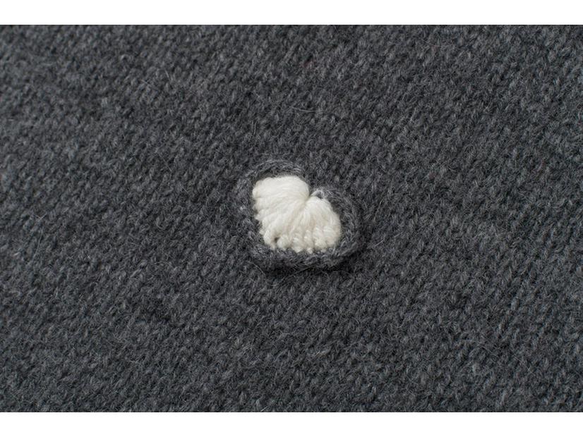 Korean Design 100% Pure Cashmere Heart Sweater - Thick Loose Fit, Versatile Casual Pullover for Women