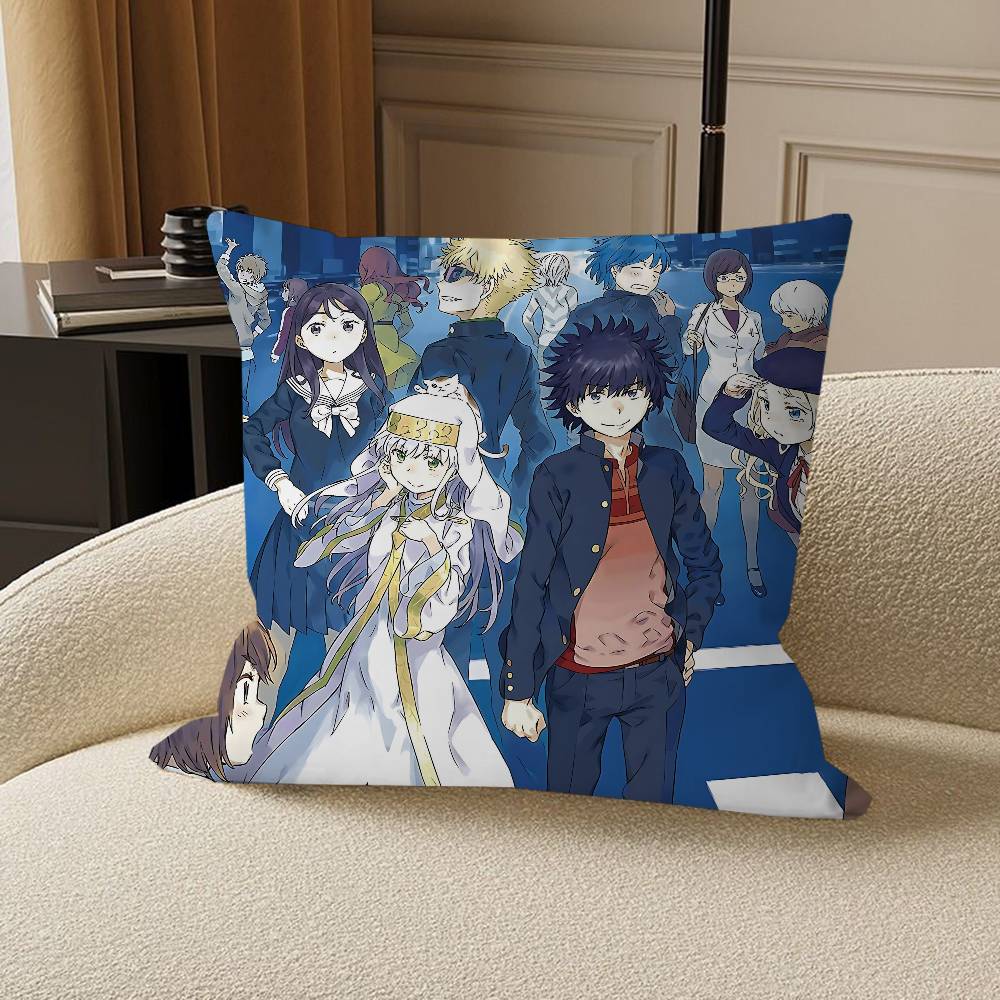 Anime A Certain-Magical-Index Kissen Anime Kissen Sofa Bett Kopfkissenbezug Kissenbezug 45x45 Cm Mode