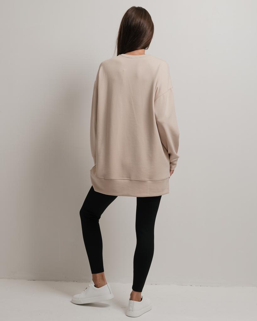 Long Sweatshirt Butella 16639 M Beige