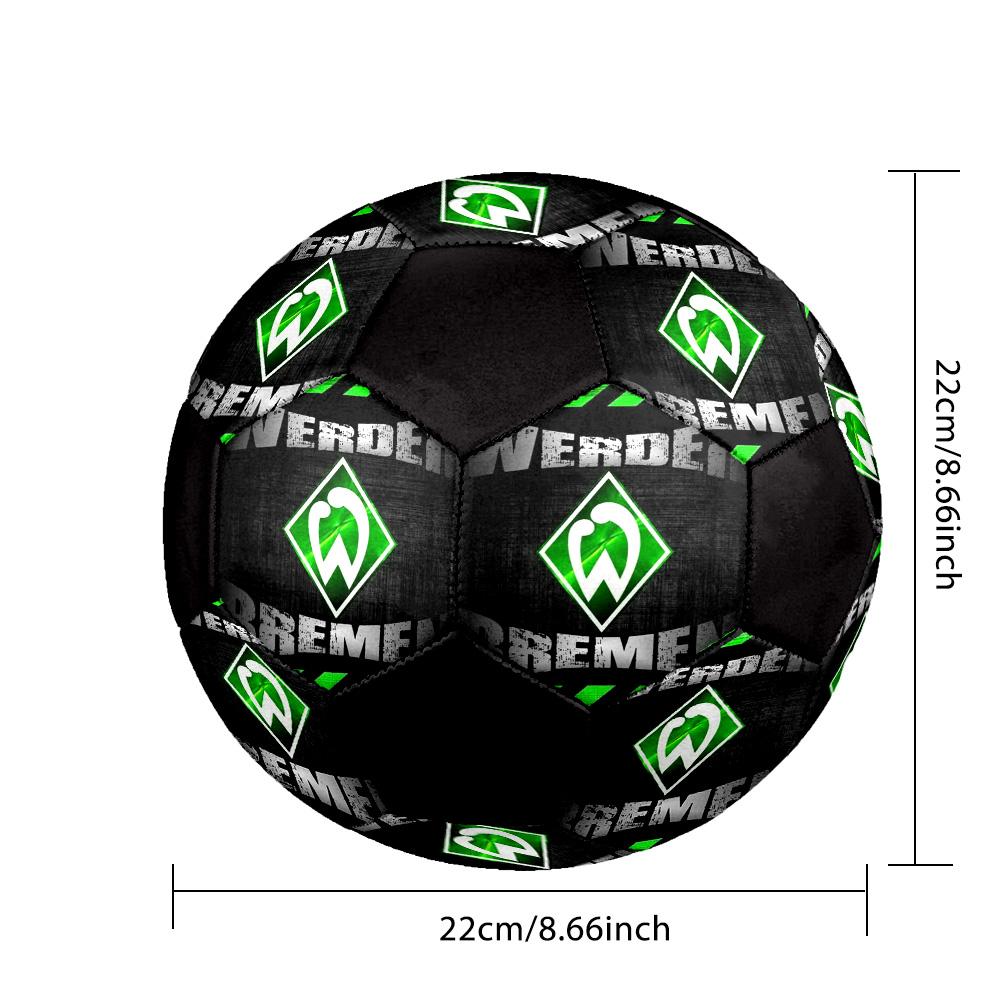 SV Werder Bremen Indoor Soccer Ball Colorful All Ages Size 5 Machine Stitched PVC Competition Ready Durable High-Bounce