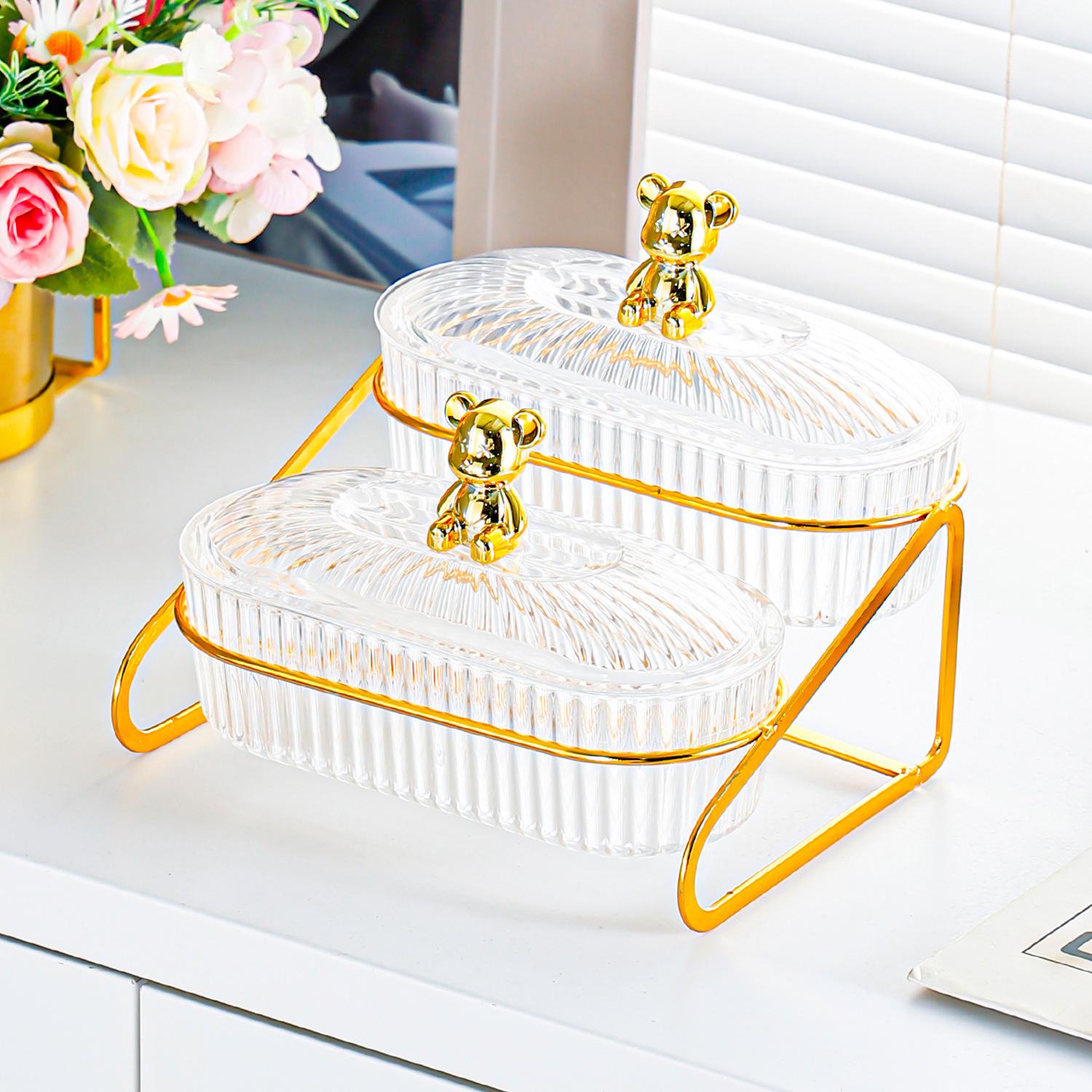 Compartmentalized Plastic Snack Tray for Fruits, Nuts, and Desserts