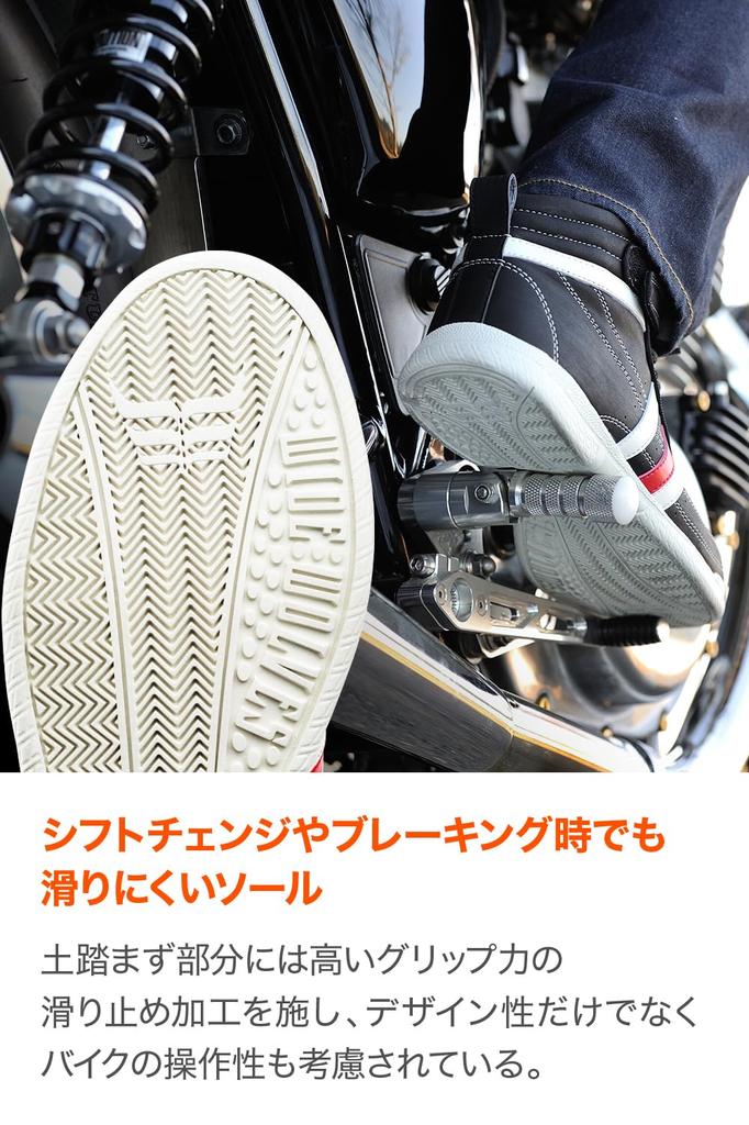 Daytona Riding Motorcycle Safety Black with White Size HBS-001+ High-Top Shoes, Shoes, Lines, 27.0cm (99067)
