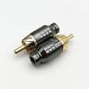 2Pcs Gold Plated RCA Plug Jack Soldering Speaker Audio Connector  Headphone Jack