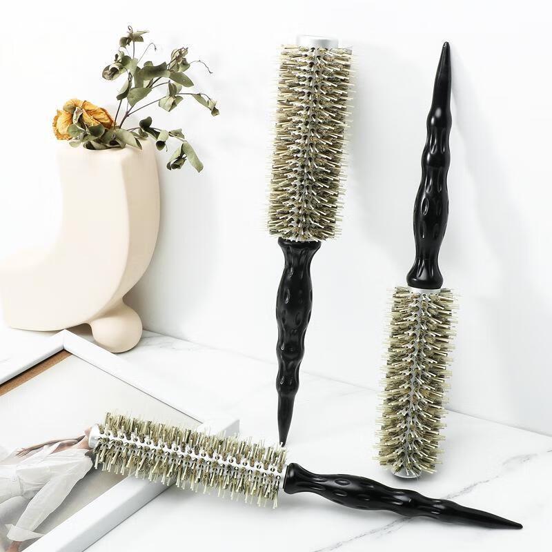 JINGRUIXIANG Boar Bristle Round Barrel Styling Hairbrush